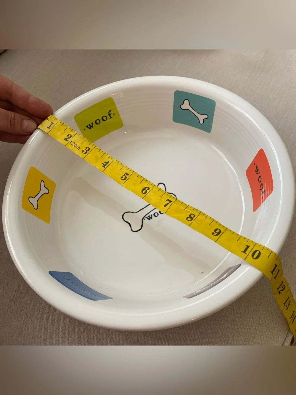 Set of 2 Fiesta 2 Quart XL Serving Bowls Woof Dog NWT Pristine 64 Ounce 10 5/8 “